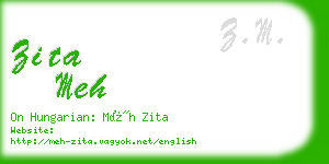 zita meh business card